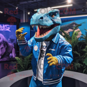 Blue T Rex mascotte kostuum...