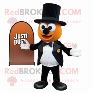 Rust Squash mascot costume character dressed with a Tuxedo and Beanies