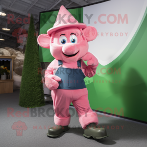 Pink Leprechaun Hat maskot...