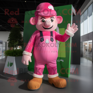 Pink Leprechaun Hat maskot...