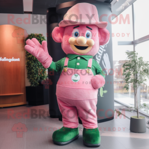 Pink Leprechaun Hat maskot...
