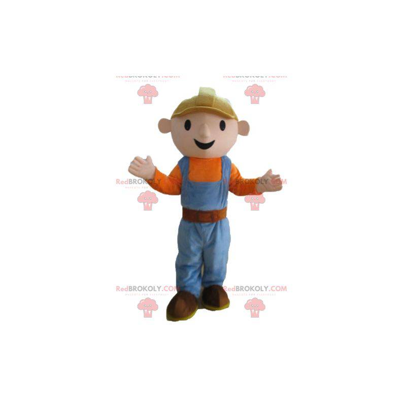 Handyman worker mascot with a colorful outfit - Redbrokoly.com