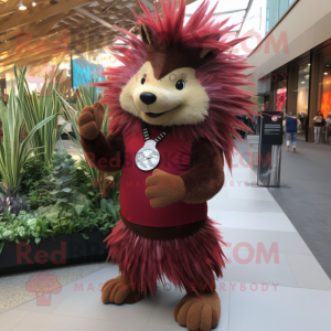 Maroon Porcupine mascotte...