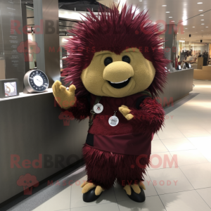 Maroon Porcupine mascotte...