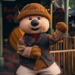 Brun säckpipa maskot kostym...