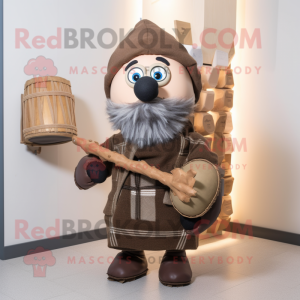 Brun sekkepipe maskot drakt...
