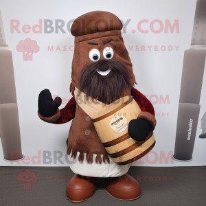Bruine doedelzak mascotte...