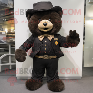 Sort armbånd maskot kostume...