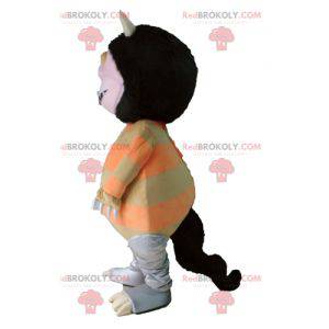 Mascotte Gnome Goblin Creatura Strana Con Le Corna -