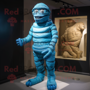 Blue Mummy mascotte kostuum...