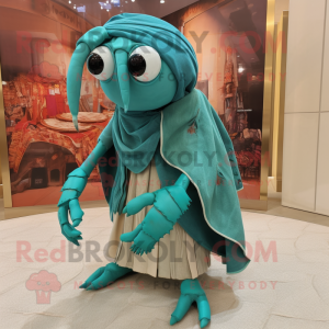 Teal Hermit Crab mascotte...