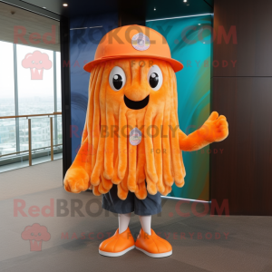 Orange Jellyfish mascotte...