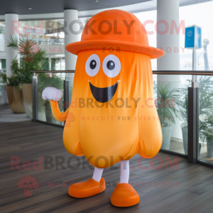 Orange manet maskot kostym...