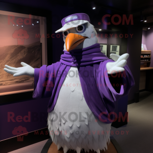 Purple Gull maskot kostume...