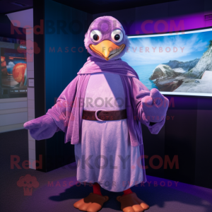 Purple Gull maskot kostym...