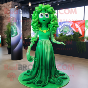 Groene Medusa mascotte...