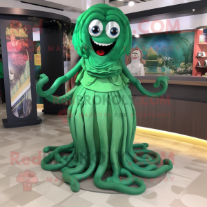 Groene Medusa mascotte...