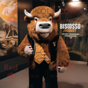 Rostiger Bison Maskottchen...