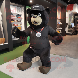 Black Bear maskot kostume...