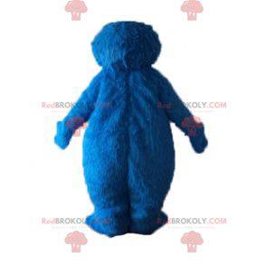 Mascotte d'Elmo de monstre poilu de marionnette bleue -