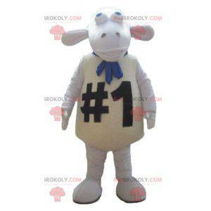 Mascotte de gros mouton blanc très rigolo et original -