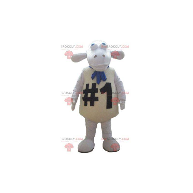 Mascote grande ovelha branca muito engraçado e original -
