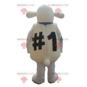 Mascote grande ovelha branca muito engraçado e original -