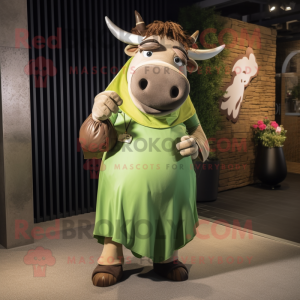 Olive Bull mascotte kostuum...