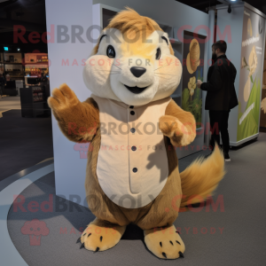 Crème marmot mascotte...