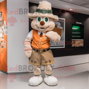 Tan Irish Flag maskot drakt...
