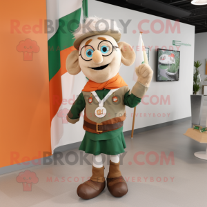Tan Irish Flag maskot drakt...