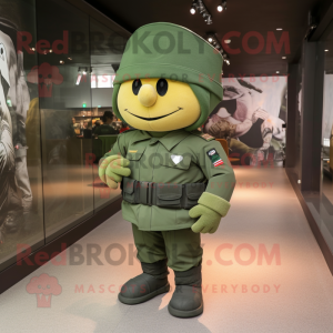 Forest Green Soldier maskot...