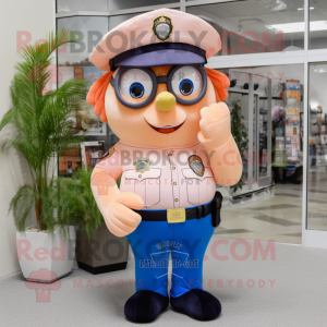 Peach politibetjent maskot...