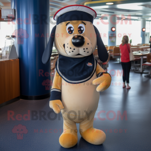 Navy Hot Dog mascotte...