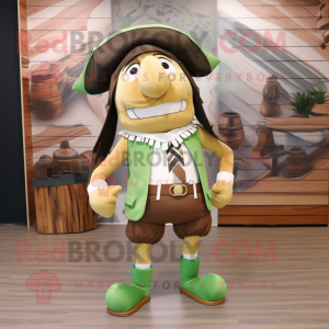 Oliven Pirate maskot...