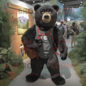 Black Bear maskot kostym...