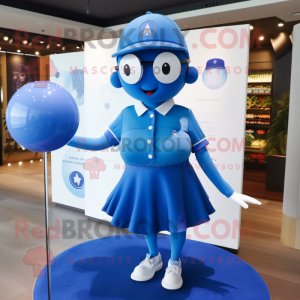 Blue Golf Ball mascotte...