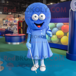 Blue Golf Ball mascotte...