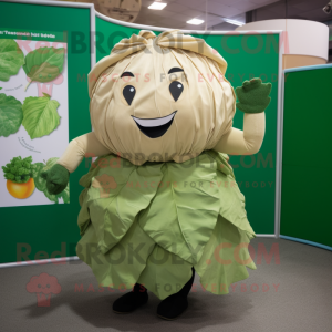 Tan Cabbage Leaf mascotte...