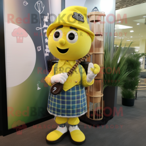 Citrongul säckpipa maskot...