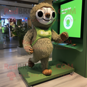 Olive Sloth mascotte...