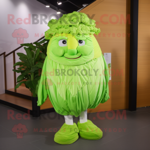 Postava maskota Lime Green...
