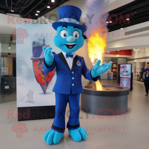 Blue Fire Eater maskot...