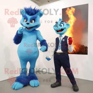 Blue Fire Eater maskot...