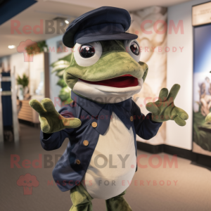 Navy Frog maskot drakt...