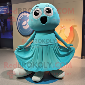 Turquoise Seal maskot drakt...