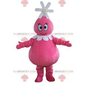 Barbabelle mascot famous pink character of Barbapapa -