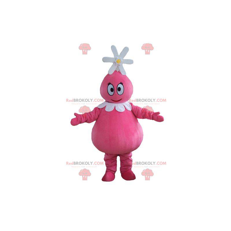 Barbabelle mascot famous pink character of Barbapapa -