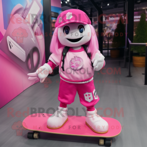 Pink Skateboard maskot...