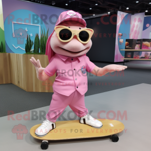 Pink Skateboard maskot...